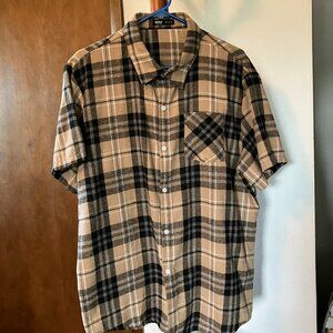 Men's Flannel Short sleeve shirt - Size XL